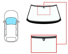 Parabrisas Seat Toledo 1991-1999 delantero / verde / con base espejo / molduras premontadas arriba