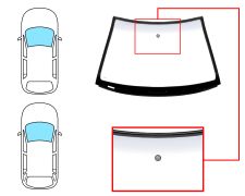 Parabrisas Skoda Fabia 2004-2007 4/5 puertas / familiar / delantero / verde banda gris / con base espejo / molduras premontadas
