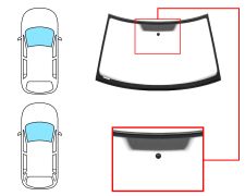 Parabrisas Skoda Fabia 2007-2010 5 puertas / familiar / delantero / verde / con base espejo / molduras premontadas