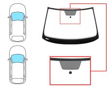Parabrisas Skoda Fabia 2014-2018 5 puertas / familiar / delantero / verde / acustico / con base espejo a 17cm del borde / molduras premontadas