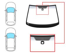 Parabrisas Skoda Octavia 2004-2009 5 puertas / familiar / delantero / verde banda gris / con sensor / molduras premontadas