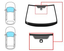 Parabrisas Skoda Octavia 2004-2009 5 puertas / familiar / delantero / verde / con sensor / molduras premontadas