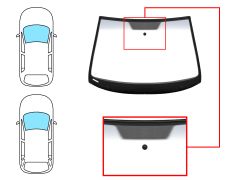 Parabrisas Skoda Octavia 2009-2013 5 puertas / familiar / delantero / verde banda gris / con base espejo / molduras premontadas