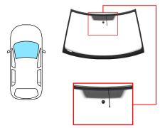 Parabrisas Skoda Roomster 2010-2015 delantero / verde / antena / con base espejo / molduras premontadas