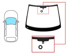 Parabrisas Smart Fortwo 2012-2014 coupe / cabrio / delantero / verde / con base espejo / con sensor