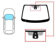 Parabrisas Smart Fortwo eq 2020-2024 delantero / verde / con base espejo / con sensor