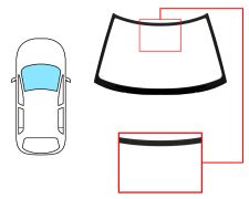 Parabrisas Subaru Legacy 1989-1994 4 puertas / familiar / delantero / azul
