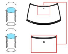 Parabrisas Suzuki Swift 2014-2017 3/5 puertas / delantero / verde / con base espejo / molduras premontadas