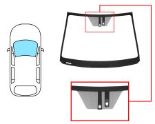 Parabrisas Suzuki Sx4 S-Cross 2013-2016 delantero / con base espejo / verde / con sensor
