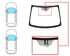 Parabrisas Toyota Auris 2007-2010 3/5 puertas / delantero / verde / con base espejo / con sensor / molduras premontadas