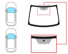 Parabrisas Toyota Auris 2007-2010 3/5 puertas / delantero / verde / con base espejo / molduras premontadas