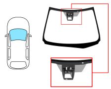 Parabrisas Toyota Auris 2015-2020 5 puertas / familiar / delantero / verde / acustico / con base espejo / con soporte camara / antena / molduras premontadas