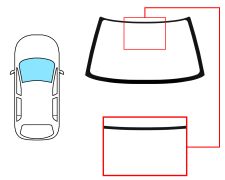 Parabrisas Toyota Corolla 1987-1992 5 puertas liftback / delantero / azul