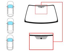 Parabrisas Toyota Corolla 2000-2001 3/4/5 puertas / familiar / delantero / verde / con base espejo