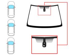 Parabrisas Toyota Corolla 2001-2004 3/4/5 puertas / familiar / delantero / verde / con base espejo / con sensor redondo