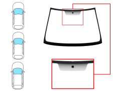 Parabrisas Toyota Corolla 2001-2004 3/4/5 puertas / familiar / delantero / verde / con base espejo