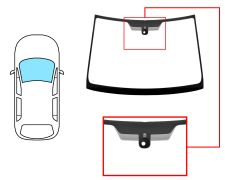 Parabrisas Toyota Corolla Verso 2004-2007 delantero / verde / con base espejo / con sensor