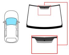 Parabrisas Toyota Corolla Verso 2007-2009 delantero / verde / con base espejo