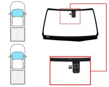 Parabrisas Toyota Hilux 2016-2021 2/4 puertas / delantero / verde / con base espejo / con soporte camara carril