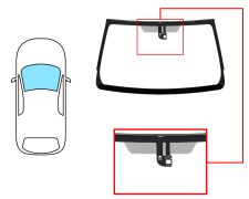 Parabrisas Toyota Iq 2009-2015 delantero / verde / acustico / con base espejo / con sensor / molduras premontadas