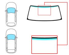 Parabrisas Toyota Land Cruiser 1995-2003 fj90 3/5 puertas / delantero / verde banda verde