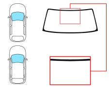 Parabrisas Toyota Land Cruiser 1995-2003 fj90 3/5 puertas / delantero / verde
