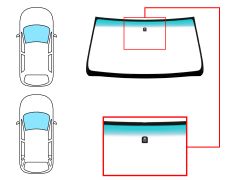 Parabrisas Toyota Land Cruiser prado fj120 2003-2009 3/5 puertas / delantero / verde banda verde / con base espejo / sin ventana chasis