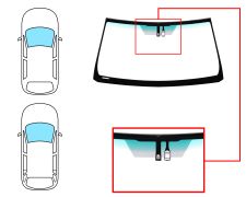 Parabrisas Toyota Land Cruiser prado fj150 2009-2015 3/5 puertas / delantero / verde banda verde / acustico / con base espejo / con sensor / molduras premontadas