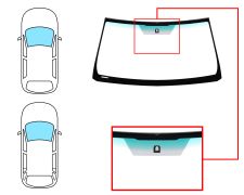 Parabrisas Toyota Land Cruiser prado fj150 2015-2018 3/5 puertas / delantero / verde banda verde / con base espejo / molduras premontadas