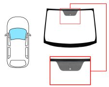 Parabrisas Toyota Prius 2003-2009 delantero / verde / con base espejo