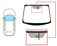 Parabrisas Toyota Prius 2009-2012 delantero / verde / acustico / con base espejo a 12,5cm del borde / pantalla integrada