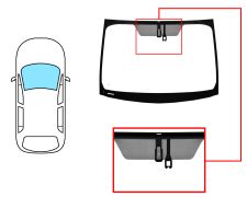 Parabrisas Toyota Prius+ 2015-2020 delantero / verde / acustico / con base espejo modificada / con sensor / pantalla integrada