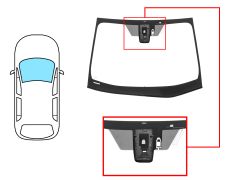 Parabrisas Toyota Prius 2016-2019 delantero / verde / acustico / con base espejo / con sensor / antena / con soporte camara carril / molduras premontadas