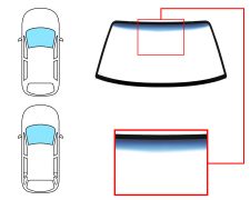 Parabrisas Toyota Rav4 1994-1996 3/5 puertas / delantero / verde banda azul