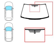 Parabrisas Toyota Rav4 2000-2003 3/5 puertas / delantero / verde / con base espejo / con serigrafia
