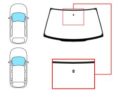 Parabrisas Toyota Rav4 2000-2003 3/5 puertas / delantero / verde / con base espejo