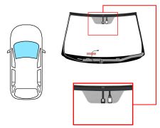 Parabrisas Toyota Rav4 2009-2010 delantero / verde / termico / con base espejo / con sensor / molduras premontadas arriba