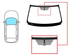 Parabrisas Toyota Rav4 2013-2015 delantero / verde / con base espejo / molduras premontadas