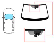 Parabrisas Toyota Rav4 2015-2019 delantero / verde / acustico / con base espejo / con sensor / con soporte camara / molduras premontadas