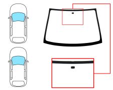 Parabrisas Toyota Yaris 2003-2006 3/5 puertas / delantero / verde / con base espejo modificada