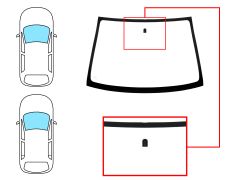 Parabrisas Toyota Yaris 2003-2006 3/5 puertas / delantero / verde / con base espejo