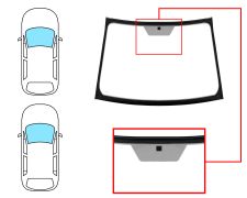 Parabrisas Toyota Yaris 2009-2011 3/5 puertas / delantero / verde / con base espejo a 4cm / molduras premontadas