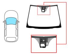 Parabrisas Toyota Yaris 2014-2017 3/5 puertas / delantero / verde / acustico / con base espejo / con sensor / con soporte camara carril