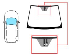 Parabrisas Toyota Yaris 2014-2017 3/5 puertas / delantero / verde / con base espejo / con sensor