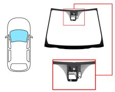 Parabrisas Toyota Yaris 2017-2020 3/5 puertas / delantero / verde / acustico / con base espejo / con sensor / con soporte camara carril modificada