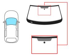 Parabrisas Volkswagen Beetle 2011-2019 3 puertas / delantero / verde / acustico / con base espejo / molduras premontadas