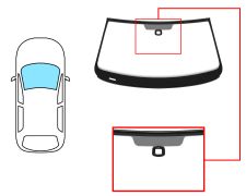 Parabrisas Volkswagen Beetle 2011-2019 3 puertas / delantero / verde / acustico / con sensor / molduras premontadas