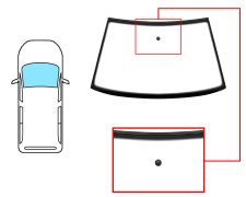 Parabrisas Volkswagen Caddy 1996-2004 delantero / incoloro / con base espejo / molduras premontadas