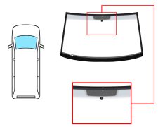 Parabrisas Volkswagen Caravelle 2003-2009 delantero / verde banda gris / con base espejo / antena / molduras premontadas