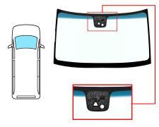 Parabrisas Volkswagen Crafter 2006-2011 delantero / verde banda azul / con base espejo / con sensor / con soporte camara carril